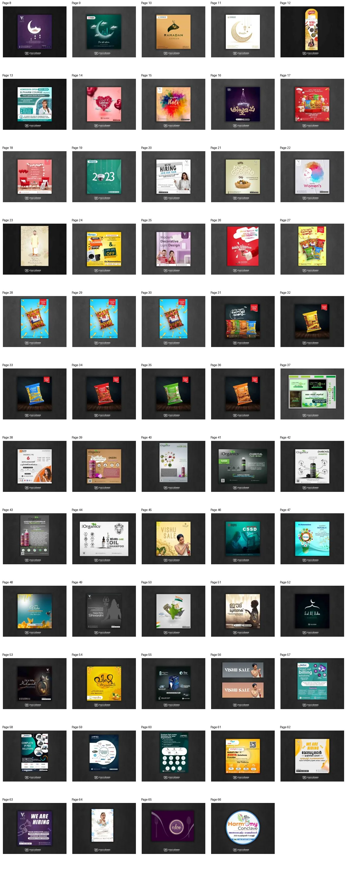 Post Work — Contact Sheet